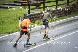 08.09.2022, Lavaze, Italy (ITA): Jesper Nelin (SWE), Peppe Femling (SWE), (l-r)  - Biathlon summer training, Lavaze (ITA). www.nordicfocus.com. © Vanzetta/NordicFocus. Every downloaded picture is fee-liable.