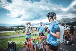 8.08.2022, Lavaze, Italy (ITA): Anna Weidel  (GER), Kristian Mehringer (GER), (l-r)  - Biathlon summer training, Lavaze (ITA). www.nordicfocus.com. © Vanzetta/NordicFocus. Every downloaded picture is fee-liable.