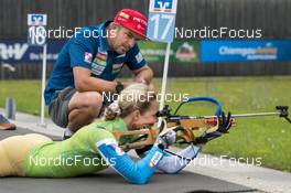 21,06.2022, Ruhpolding, Germany (GER): Ricco Gross (GER), coach Team Slovenia, Anamarija Lampic (SLO), (l-r) - Biathlon summer training, Ruhpolding (GER). www.nordicfocus.com. © Wuktits/NordicFocus. Every downloaded picture is fee-liable.