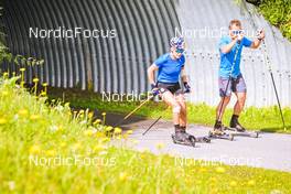 04.07.2022, Hochfilzen, Austria (AUT): Dorothea Wierer (ITA), Andrea Zattoni (ITA) - Biathlon summer training, Hochfilzen (AUT). www.nordicfocus.com. © Reichert/NordicFocus. Every downloaded picture is fee-liable.