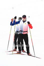 19.10.2022, Ramsau am Dachstein, Austria (AUT):  Fabien Claude (FRA), Emilien Claude (FRA), (l-r) - Biathlon training, Ramsau am Dachstein (AUT). www.nordicfocus.com. © Reichert/NordicFocus. Every downloaded picture is fee-liable.