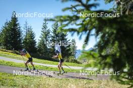 13.09.2022, Lavaze, Italy (ITA): Tilda Johansson (SWE), Hanna Oeberg (SWE), (l-r)  - Biathlon summer training, Lavaze (ITA). www.nordicfocus.com. © Vanzetta/NordicFocus. Every downloaded picture is fee-liable.