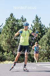 03.08.2022, Font-Romeu, France (FRA): Theo Guiraud Poillot (FRA) - Biathlon summer training, Font-Romeu (FRA). www.nordicfocus.com. © Authamayou/NordicFocus. Every downloaded picture is fee-liable.