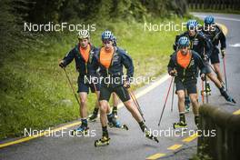 08.09.2022, Lavaze, Italy (ITA): Jesper Nelin (SWE), Martin Ponsiluoma (SWE), (l-r)  - Biathlon summer training, Lavaze (ITA). www.nordicfocus.com. © Vanzetta/NordicFocus. Every downloaded picture is fee-liable.