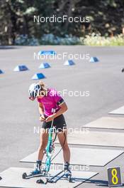 03.08.2022, Font-Romeu, France (FRA): Coralie Langel (FRA) - Biathlon summer training, Font-Romeu (FRA). www.nordicfocus.com. © Authamayou/NordicFocus. Every downloaded picture is fee-liable.