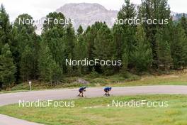 14.09.2022, Lavaze, Italy (ITA): Malte Stefansson (SWE), Jesper Nelin (SWE), (l-r)  - Biathlon summer training, Lavaze (ITA). www.nordicfocus.com. © Barbieri/NordicFocus. Every downloaded picture is fee-liable.