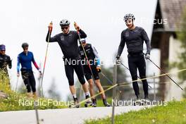 01.07.2022, Lenzerheide, Switzerland (SUI): Laurin Fravi (SUI), Niklas Hartweg (SUI), (l-r) - Biathlon summer training, Lenzerheide (SUI). www.nordicfocus.com. © Manzoni/NordicFocus. Every downloaded picture is fee-liable.