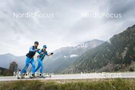 24.10.2022, Antholz, Italy (ITA):  Braunhofer Patrick (ITA), Cappellari Daniele (ITA), (l-r)  - Biathlon training, Antholz (ITA). www.nordicfocus.com. © Vanzetta/NordicFocus. Every downloaded picture is fee-liable.