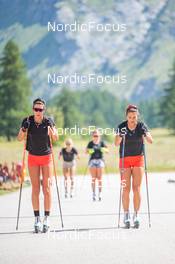 29.06.2022, Bessans, France (FRA): Rebecca Passler (ITA), Eleonora Fauner (ITA), (l-r) - Biathlon summer training, Bessans (FRA). www.nordicfocus.com. © Authamayou/NordicFocus. Every downloaded picture is fee-liable.