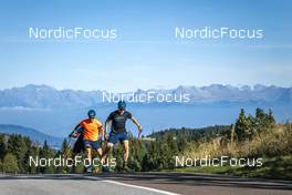 13.09.2022, Lavaze, Italy (ITA): Oskar Brandt (SWE), Martin Ponsiluoma (SWE), (l-r)  - Biathlon summer training, Lavaze (ITA). www.nordicfocus.com. © Vanzetta/NordicFocus. Every downloaded picture is fee-liable.