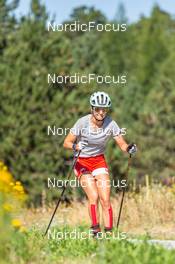 03.08.2022, Font-Romeu, France (FRA): Camille Coupe (FRA) - Biathlon summer training, Font-Romeu (FRA). www.nordicfocus.com. © Authamayou/NordicFocus. Every downloaded picture is fee-liable.