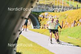 10.08.2022, Hochfilzen, Austria (AUT): Johannes Kuehn (GER), Lucas Fratzscher (GER) - Biathlon summer training, Hochfilzen (AUT). www.nordicfocus.com. © Reichert/NordicFocus. Every downloaded picture is fee-liable.