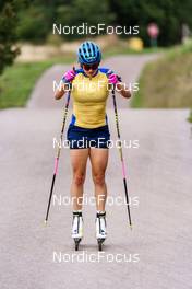 14.09.2022, Lavaze, Italy (ITA): Linn Persson (SWE) - Biathlon summer training, Lavaze (ITA). www.nordicfocus.com. © Barbieri/NordicFocus. Every downloaded picture is fee-liable.