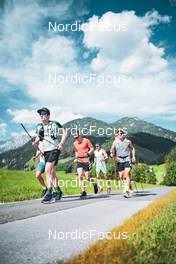 10.08.2022, Hochfilzen, Austria (AUT): Lucas Fratzscher (GER), Justus Strelow (GER), Philipp Nawrath (GER), Philipp Horn (GER) - Biathlon summer training, Hochfilzen (AUT). www.nordicfocus.com. © Reichert/NordicFocus. Every downloaded picture is fee-liable.
