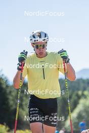 04.08.2022, Font-Romeu, France (FRA): Valentin Lejeune (FRA) - Biathlon summer training, Font-Romeu (FRA). www.nordicfocus.com. © Authamayou/NordicFocus. Every downloaded picture is fee-liable.