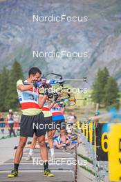 25.08.2022, Bessans, France (FRA): Quentin Fillon-Maillet (FRA) - Biathlon summer training, Bessans (FRA). www.nordicfocus.com. © Authamayou/NordicFocus. Every downloaded picture is fee-liable.