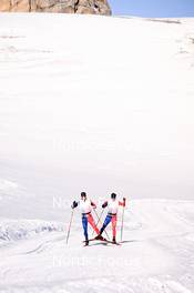 20.10.2022, Ramsau am Dachstein, Austria (AUT):  Emilien Claude (FRA), Fabien Claude (FRA), (l-r) - Biathlon training, Ramsau am Dachstein (AUT). www.nordicfocus.com. © Reichert/NordicFocus. Every downloaded picture is fee-liable.