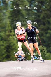 27.07.2022, Lavaze, Italy (ITA): Anna Juppe (AUT), Dunja Zdouc (AUT), (l-r)  - Biathlon summer training, Lavaze (ITA). www.nordicfocus.com. © Barbieri/NordicFocus. Every downloaded picture is fee-liable.
