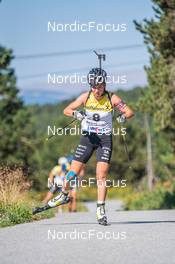 04.08.2022, Font-Romeu, France (FRA): Coralie Langel (FRA) - Biathlon summer training, Font-Romeu (FRA). www.nordicfocus.com. © Authamayou/NordicFocus. Every downloaded picture is fee-liable.