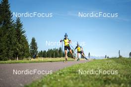 13.09.2022, Lavaze, Italy (ITA): Stina Nilsson (SWE), Johanna Skottheim (SWE), (l-r)  - Biathlon summer training, Lavaze (ITA). www.nordicfocus.com. © Vanzetta/NordicFocus. Every downloaded picture is fee-liable.