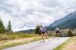 27.07.2022, Lavaze, Italy (ITA): Julia Schwaiger (AUT), Dunja Zdouc (AUT), (l-r)  - Biathlon summer training, Lavaze (ITA). www.nordicfocus.com. © Barbieri/NordicFocus. Every downloaded picture is fee-liable.