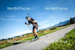 13.09.2022, Lavaze, Italy (ITA): Jesper Nelin (SWE) - Biathlon summer training, Lavaze (ITA). www.nordicfocus.com. © Vanzetta/NordicFocus. Every downloaded picture is fee-liable.