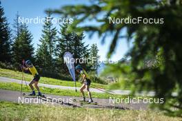13.09.2022, Lavaze, Italy (ITA): Tilda Johansson (SWE), Hanna Oeberg (SWE), (l-r)  - Biathlon summer training, Lavaze (ITA). www.nordicfocus.com. © Vanzetta/NordicFocus. Every downloaded picture is fee-liable.
