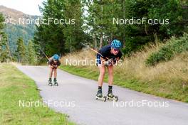 14.09.2022, Lavaze, Italy (ITA): Peppe Femling (SWE), Martin Ponsiluoma (SWE), (l-r)  - Biathlon summer training, Lavaze (ITA). www.nordicfocus.com. © Barbieri/NordicFocus. Every downloaded picture is fee-liable.