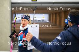 16.10.2022, Oberhof, Germany (GER): Ingrid Landmark Tandrevold (NOR), Patrick Oberegger (ITA), (l-r) - Biathlon summer training, Oberhof (GER). www.nordicfocus.com. © Reichert/NordicFocus. Every downloaded picture is fee-liable.