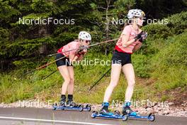 27.07.2022, Lavaze, Italy (ITA): Tamara Steiner (AUT), Anna Juppe (AUT), (l-r)  - Biathlon summer training, Lavaze (ITA). www.nordicfocus.com. © Barbieri/NordicFocus. Every downloaded picture is fee-liable.