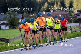 01.09.2022, Antholz, Italy (ITA): Stina Nilsson (SWE), Johanna Skottheim (SWE), Hanna Oeberg (SWE), Elvira Oeberg (SWE), Mona Brorsson (SWE), Tilda Johansson (SWE), (l-r)  - Biathlon summer training, Antholz (ITA). www.nordicfocus.com. © Barbieri/NordicFocus. Every downloaded picture is fee-liable.