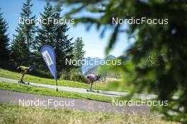 13.09.2022, Lavaze, Italy (ITA): Stina Nilsson (SWE), Linn Persson (SWE), (l-r)  - Biathlon summer training, Lavaze (ITA). www.nordicfocus.com. © Vanzetta/NordicFocus. Every downloaded picture is fee-liable.