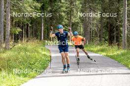 01.09.2022, Antholz, Italy (ITA): Jesper Nelin (SWE), Malte Stefansson (SWE), (l-r)  - Biathlon summer training, Antholz (ITA). www.nordicfocus.com. © Barbieri/NordicFocus. Every downloaded picture is fee-liable.