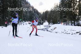 07.11.2022, Davos, Switzerland (SUI): Ladina Meier-Ruge (SUI), Elisa Gasparin (SUI), (l-r) - Biathlon training, Snowfarming track, Davos (SUI). www.nordicfocus.com. © Manzoni/NordicFocus. Every downloaded picture is fee-liable.