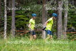 01.09.2022, Antholz, Italy (ITA): Peppe Femling (SWE), Oskar Brandt (SWE), (l-r)  - Biathlon summer training, Antholz (ITA). www.nordicfocus.com. © Barbieri/NordicFocus. Every downloaded picture is fee-liable.