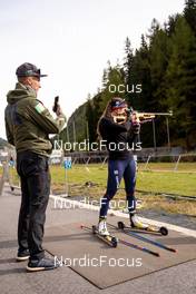 04.10.2022, Martell, Italy (ITA): Jonne Kahkonen (FIN), Eleonora Fauner (ITA), (l-r)  - Biathlon summer training, Martell (ITA). www.nordicfocus.com. © Barbieri/NordicFocus. Every downloaded picture is fee-liable.
