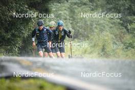 08.09.2022, Lavaze, Italy (ITA): Lukas Hofer (ITA), Sebastian Samuelsson (SWE), (l-r)  - Biathlon summer training, Lavaze (ITA). www.nordicfocus.com. © Vanzetta/NordicFocus. Every downloaded picture is fee-liable.