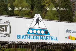 04.10.2022, Martell, Italy (ITA): Biathlon Martell Logo,   - Biathlon summer training, Martell (ITA). www.nordicfocus.com. © Barbieri/NordicFocus. Every downloaded picture is fee-liable.