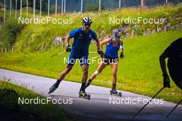 04.07.2022, Hochfilzen, Austria (AUT): Michele Molinari (ITA), Dorothea Wierer (ITA) - Biathlon summer training, Hochfilzen (AUT). www.nordicfocus.com. © Reichert/NordicFocus. Every downloaded picture is fee-liable.