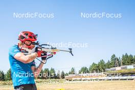 03.08.2022, Font-Romeu, France (FRA): Jacques Jefferies (FRA) - Biathlon summer training, Font-Romeu (FRA). www.nordicfocus.com. © Authamayou/NordicFocus. Every downloaded picture is fee-liable.