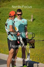 11.08.2022, Hochfilzen, Austria (AUT): Philipp Horn (GER), Justus Strelow (GER) - Biathlon summer training, Hochfilzen (AUT). www.nordicfocus.com. © Reichert/NordicFocus. Every downloaded picture is fee-liable.