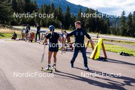10.09.2022, Lavaze, Italy (ITA): Johannes Lukas (GER), Anna Magnusson (SWE), (l-r)  - Biathlon summer training, Lavaze (ITA). www.nordicfocus.com. © Barbieri/NordicFocus. Every downloaded picture is fee-liable.