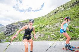 29.06.2022, Bessans, France (FRA): Linda Zingerle (ITA), Beatrice Trabucchi (ITA), (l-r) - Biathlon summer training, Bessans (FRA). www.nordicfocus.com. © Authamayou/NordicFocus. Every downloaded picture is fee-liable.