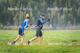 24.10.2022, Antholz, Italy (ITA):  Christille Cedric (ITA), Jacopo Leonesio (ITA), (l-r)  - Biathlon training, Antholz (ITA). www.nordicfocus.com. © Vanzetta/NordicFocus. Every downloaded picture is fee-liable.
