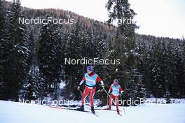07.11.2022, Davos, Switzerland (SUI): Elisa Gasparin (SUI), Flurina Volken (SUI), (l-r) - Biathlon training, Snowfarming track, Davos (SUI). www.nordicfocus.com. © Manzoni/NordicFocus. Every downloaded picture is fee-liable.
