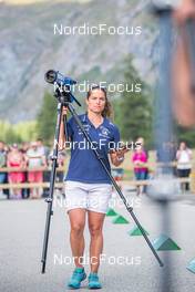 25.08.2022, Bessans, France (FRA): Claire Breton (FRA), Coach Team France - Biathlon summer training, Bessans (FRA). www.nordicfocus.com. © Authamayou/NordicFocus. Every downloaded picture is fee-liable.