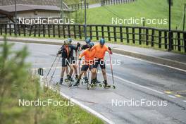 08.09.2022, Lavaze, Italy (ITA): Jesper Nelin (SWE), Martin Ponsiluoma (SWE), (l-r)  - Biathlon summer training, Lavaze (ITA). www.nordicfocus.com. © Vanzetta/NordicFocus. Every downloaded picture is fee-liable.