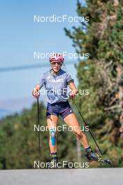 27.07.2022, Font-Romeu, France (FRA): Chloe Bened (FRA) - Biathlon summer training, Font-Romeu (FRA). www.nordicfocus.com. © Authamayou/NordicFocus. Every downloaded picture is fee-liable.