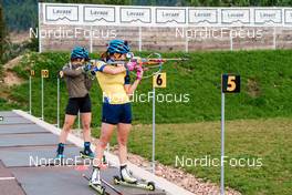 14.09.2022, Lavaze, Italy (ITA): Mona Brorsson (SWE), Linn Persson (SWE), (l-r)  - Biathlon summer training, Lavaze (ITA). www.nordicfocus.com. © Barbieri/NordicFocus. Every downloaded picture is fee-liable.