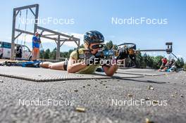 27.07.2022, Font-Romeu, France (FRA): Sophie Chauveau (FRA) - Biathlon summer training, Font-Romeu (FRA). www.nordicfocus.com. © Authamayou/NordicFocus. Every downloaded picture is fee-liable.
